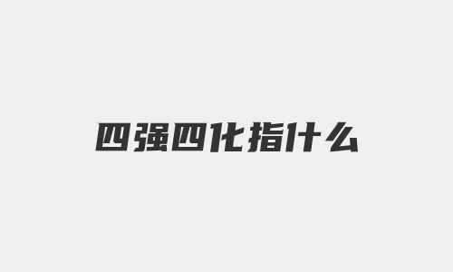 四强四化指什么