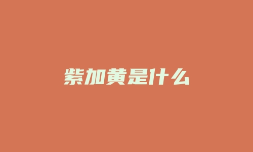 紫加黄是什么