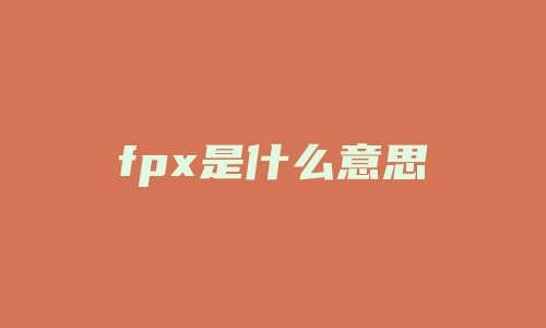 fpx是什么意思