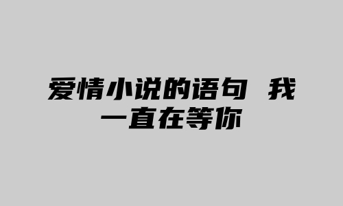 爱情小说的语句 我一直在等你